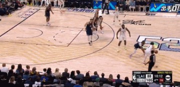 狂轰滥炸！穆雷干拔三分再中 掘金领先快船达到20分